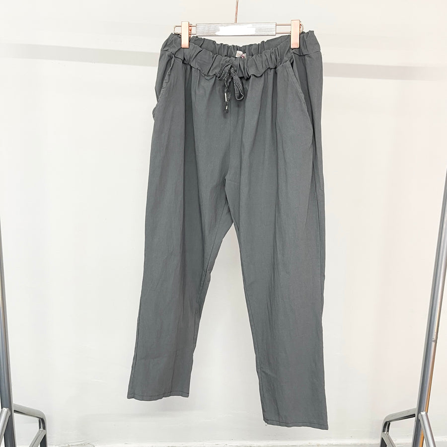 Super Stretchy Plus Size Magic Trousers With Elasticated Waistband and Drawstrings Side Pockets