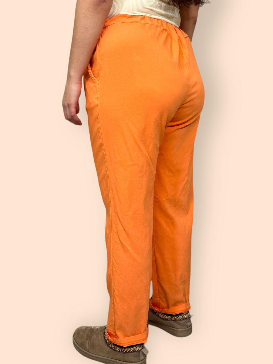 Super Stretchy Plus Size Magic Trousers With Elasticated Waistband and Drawstrings Side Pockets