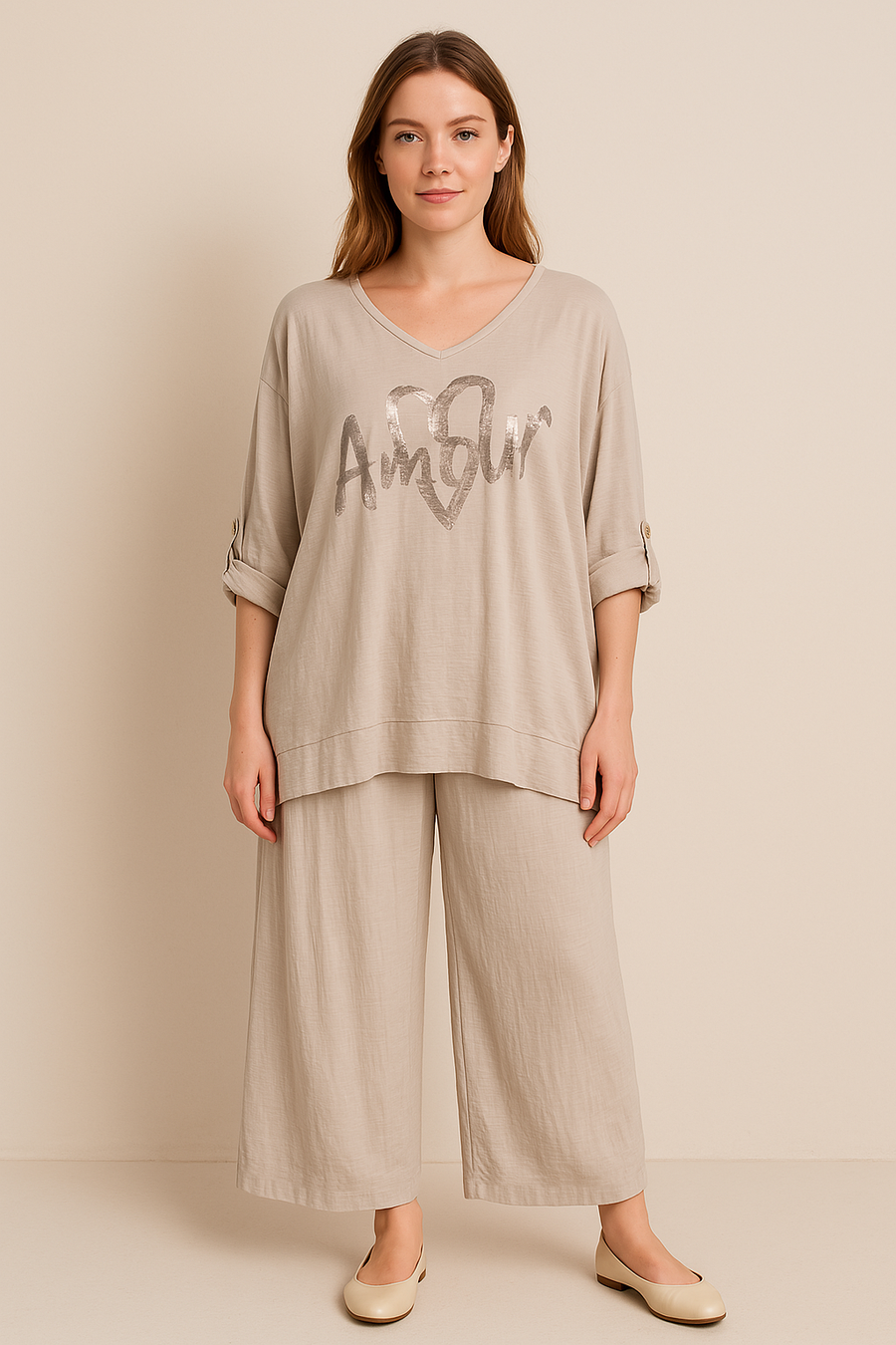 AMOUR FOILED PRINT CO-ORD SET