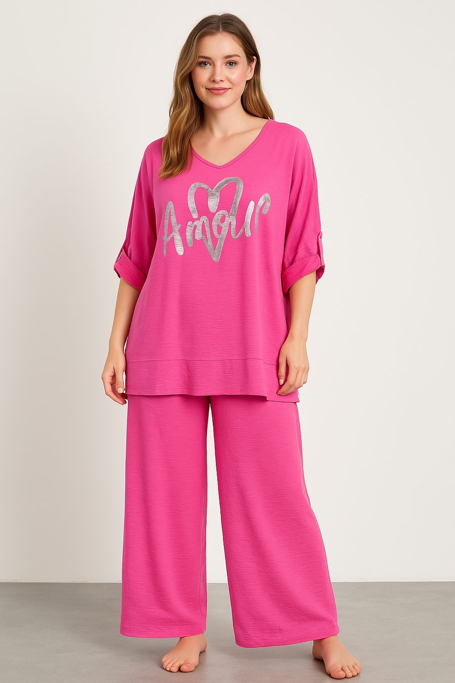 AMOUR FOILED PRINT CO-ORD SET