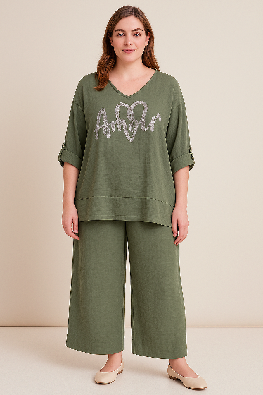 AMOUR FOILED PRINT CO-ORD SET
