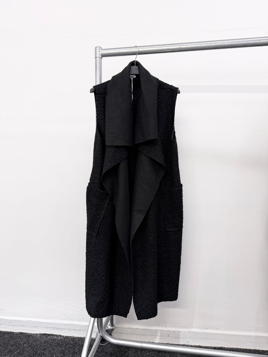 BOUCLE' DRAPED WATERFALL WAISTCOAT GILET