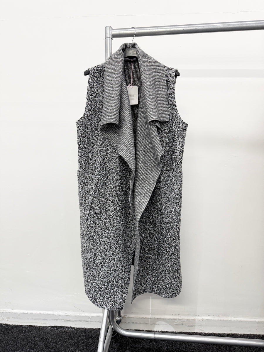 BOUCLE' DRAPED WATERFALL WAISTCOAT GILET