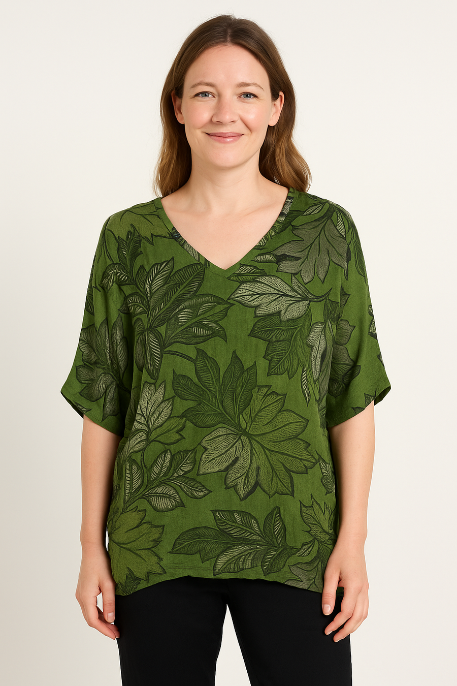 FLORAL PRINT 100% COTTON T-SHIRT