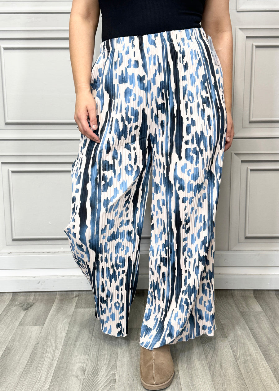 Multi Print Super Stretchy Pleated Pants