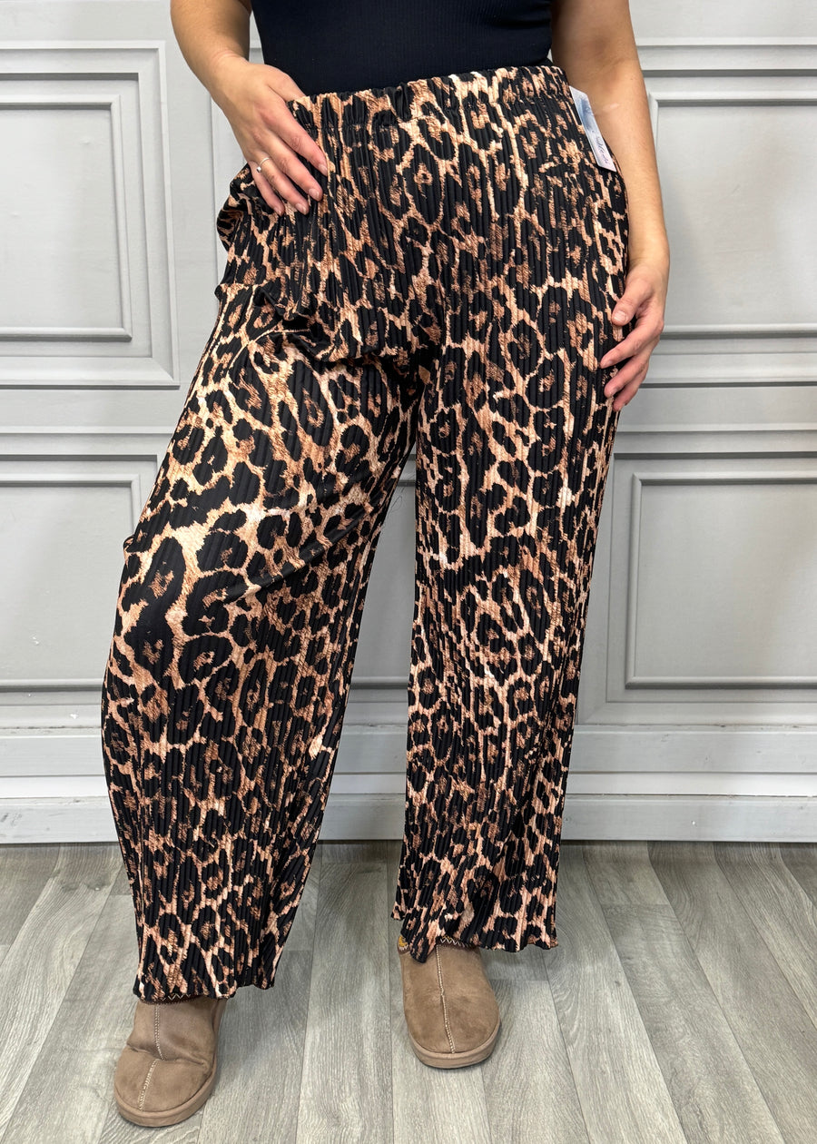 Multi Print Super Stretchy Pleated Pants