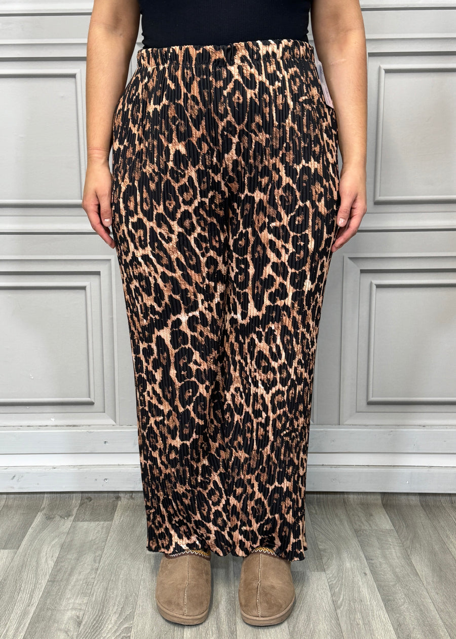 Multi Print Super Stretchy Pleated Pants