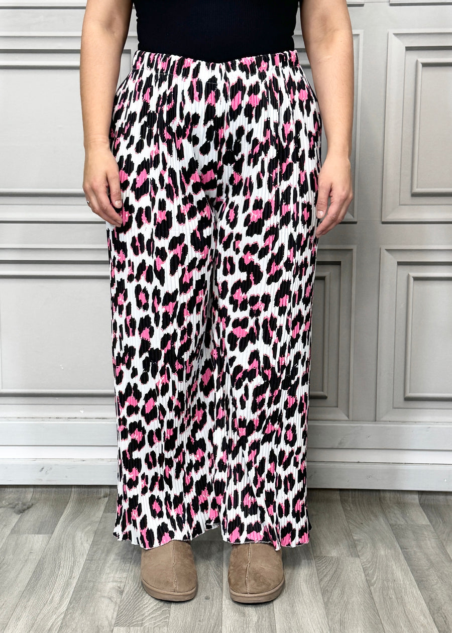 Multi Print Super Stretchy Pleated Pants