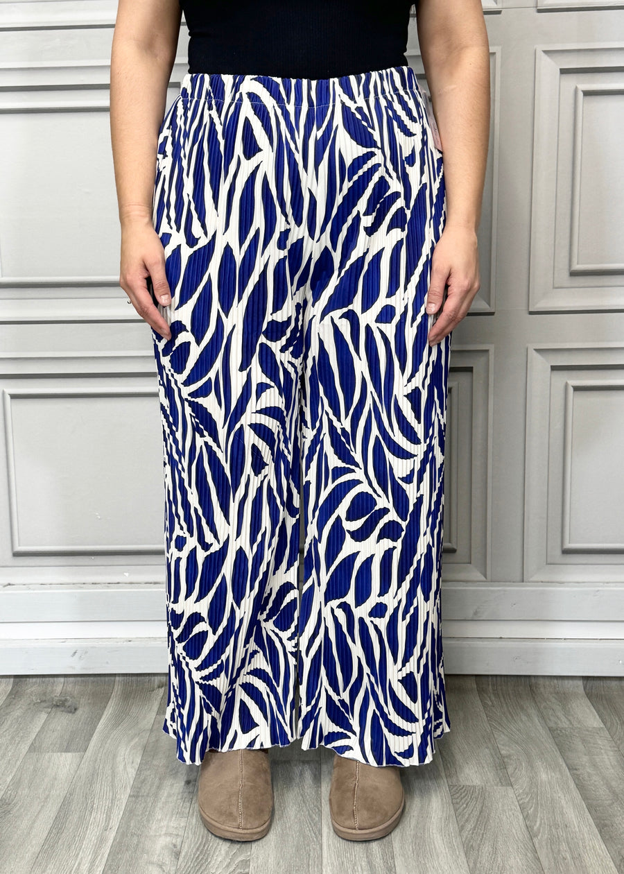 Multi Print Super Stretchy Pleated Pants