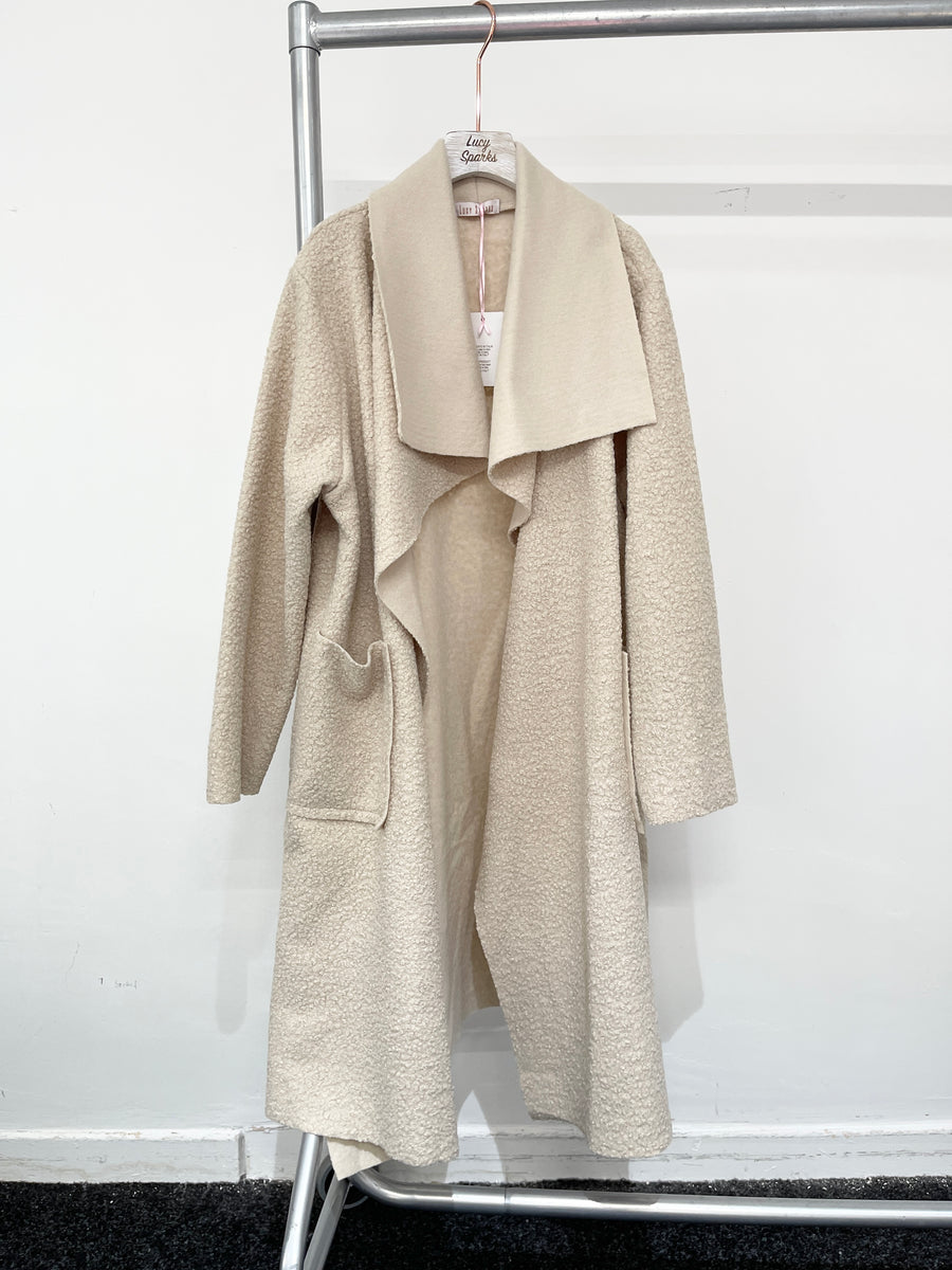 Draped Boucle' Coat