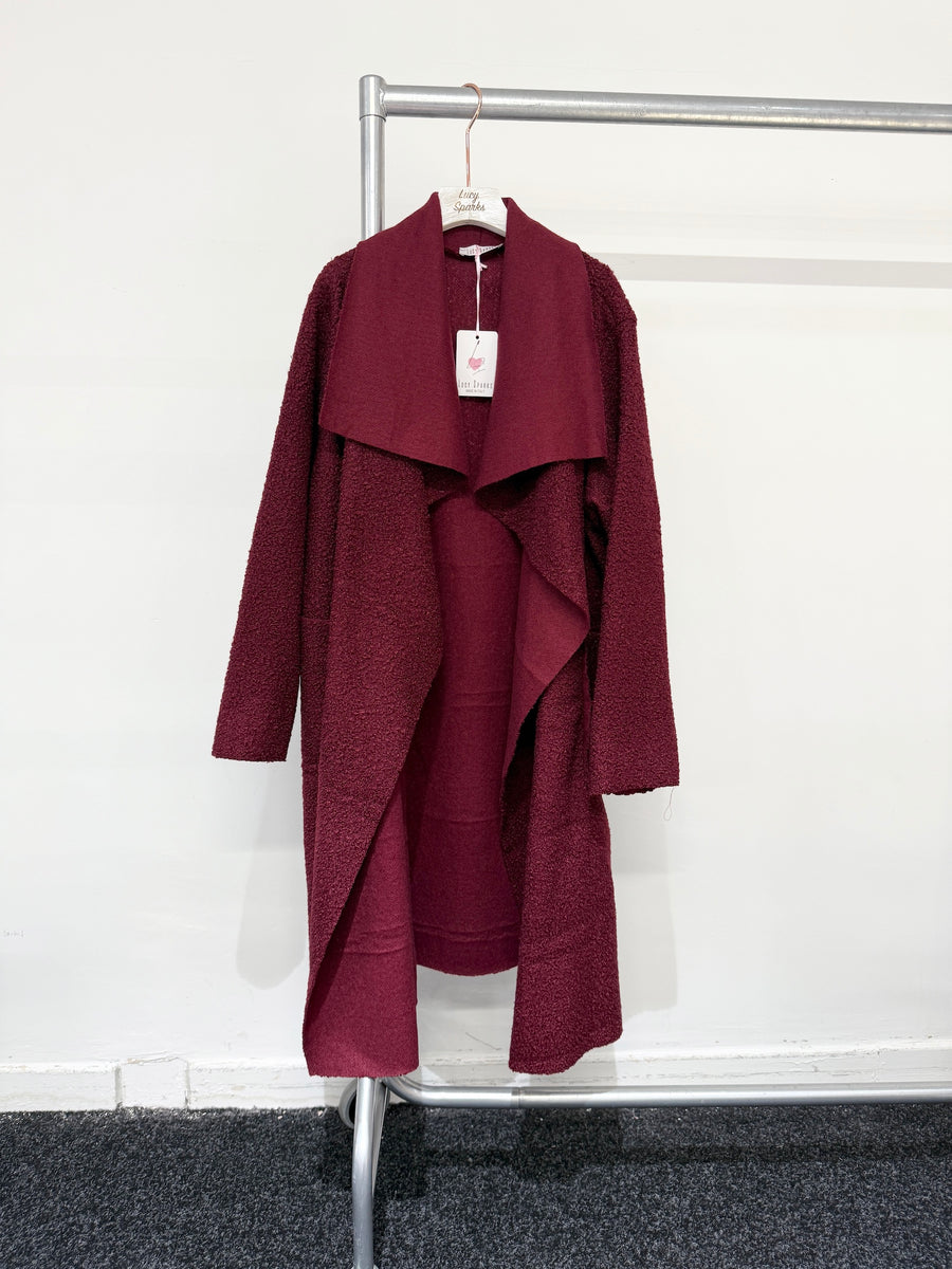 Draped Boucle' Coat