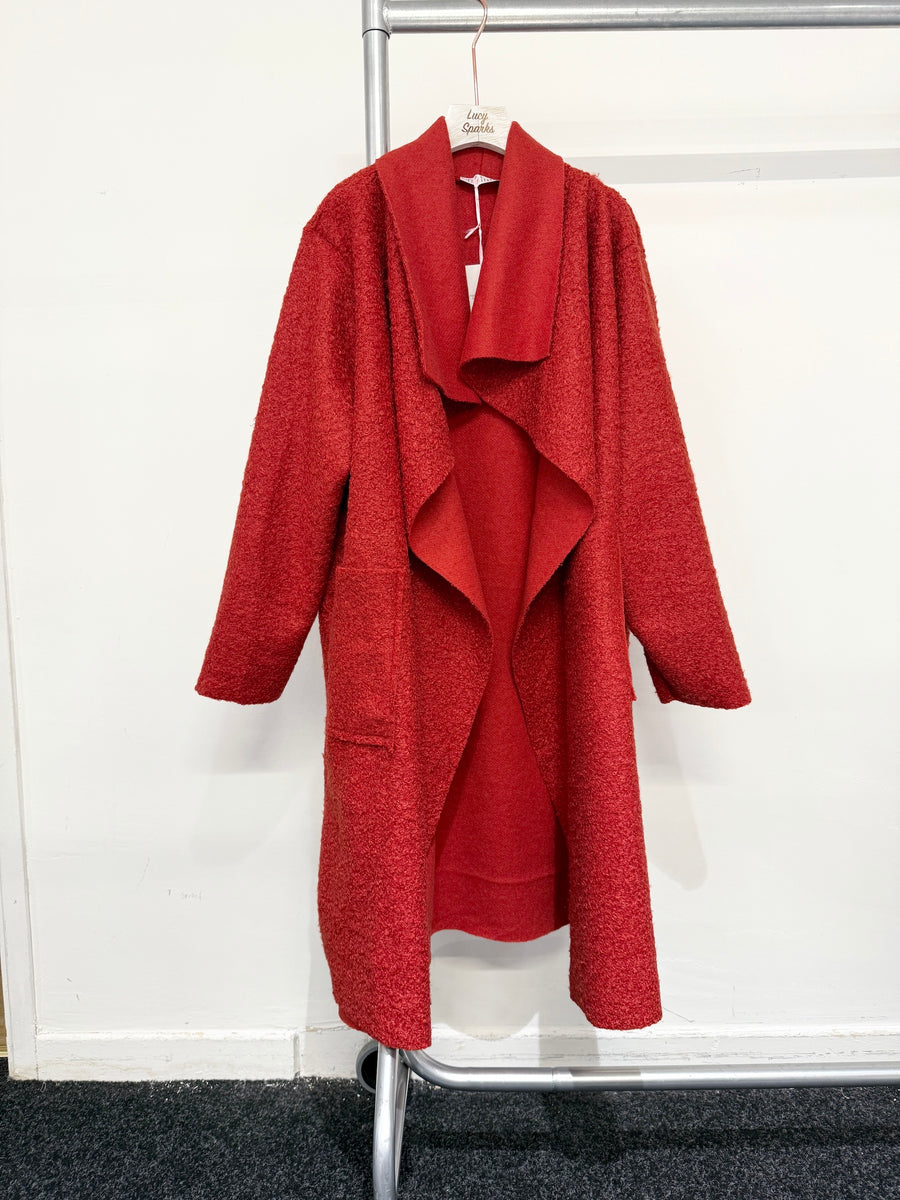 Draped Boucle' Coat