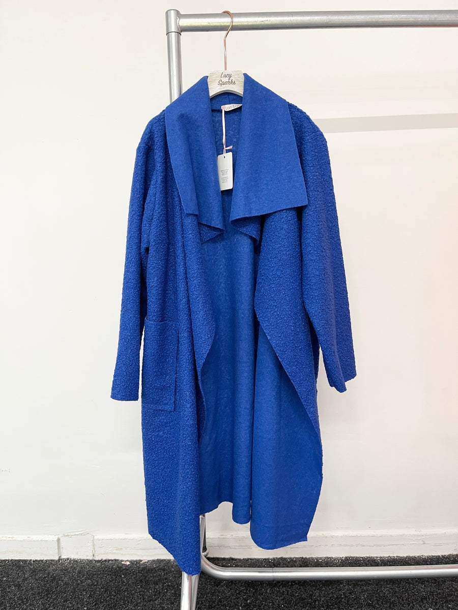 Draped Boucle' Coat