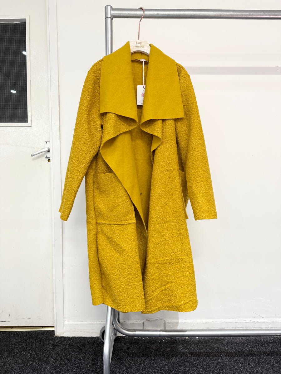 Draped Boucle' Coat