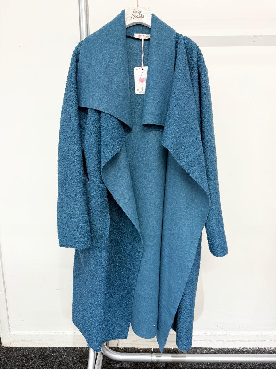 Draped Boucle' Coat