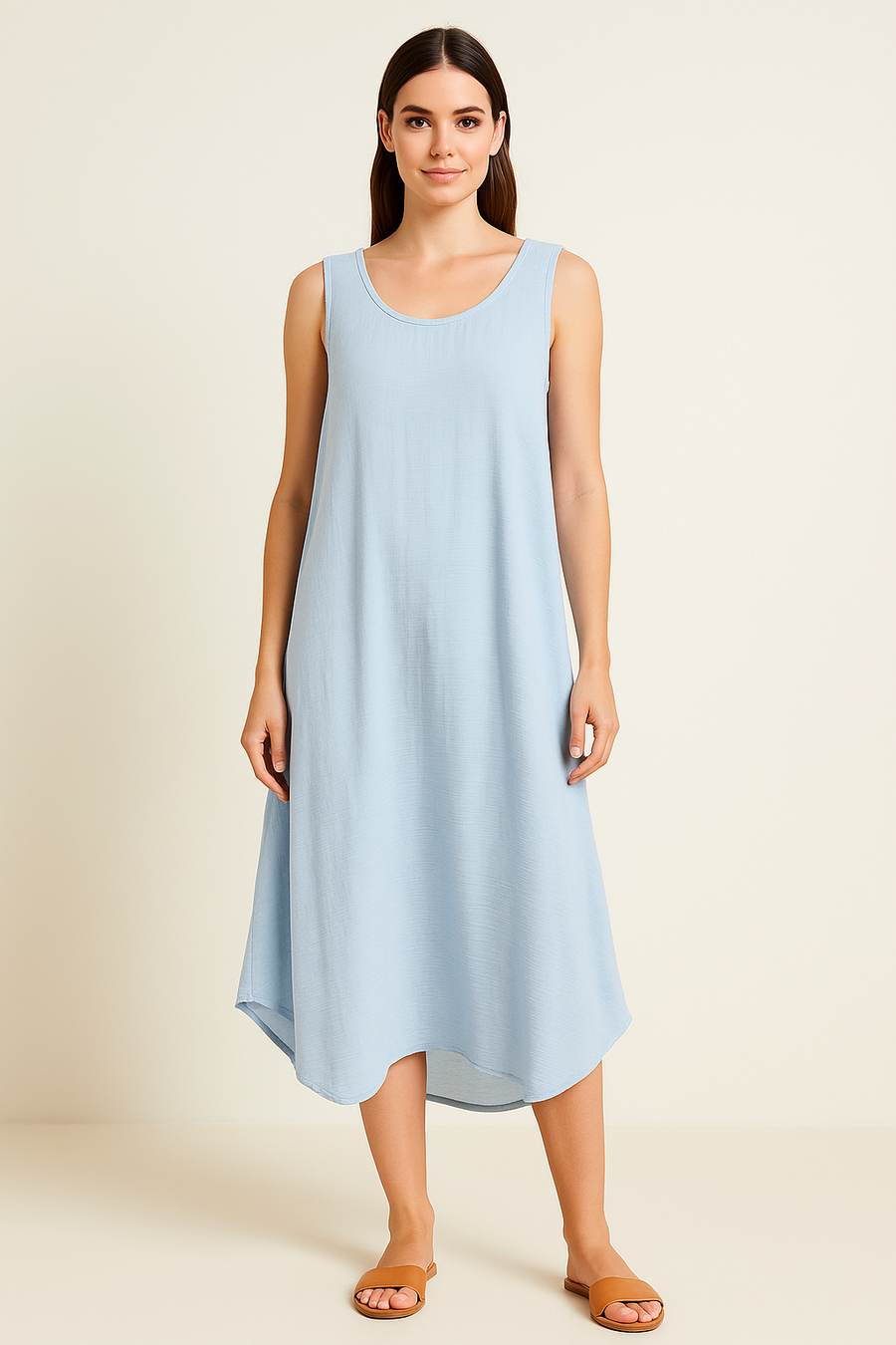 PLAIN SLEEVELESS DRESS