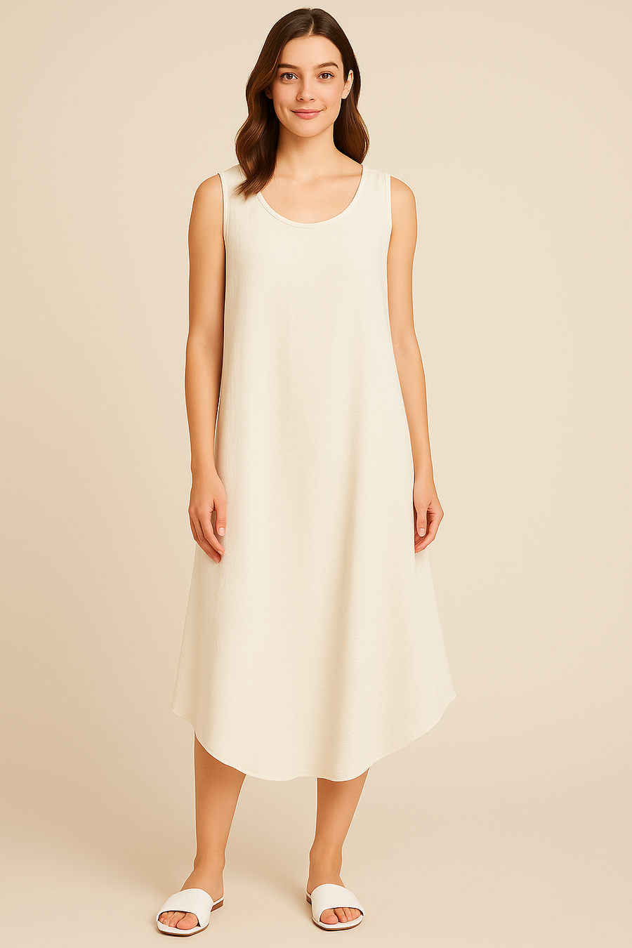 PLAIN SLEEVELESS DRESS