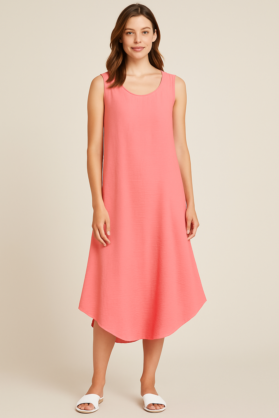 PLAIN SLEEVELESS DRESS