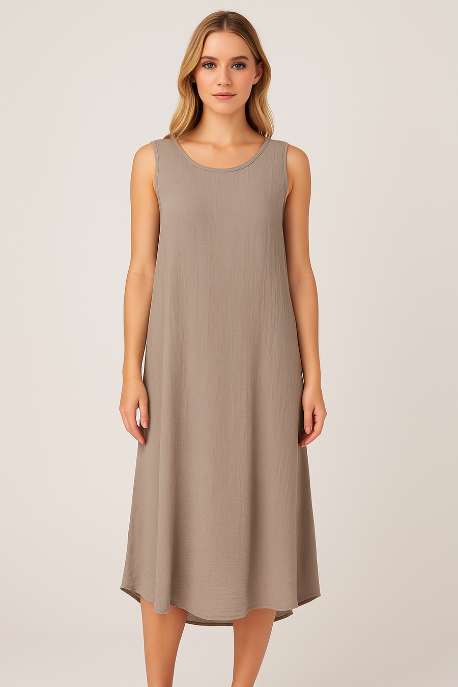 PLAIN SLEEVELESS DRESS