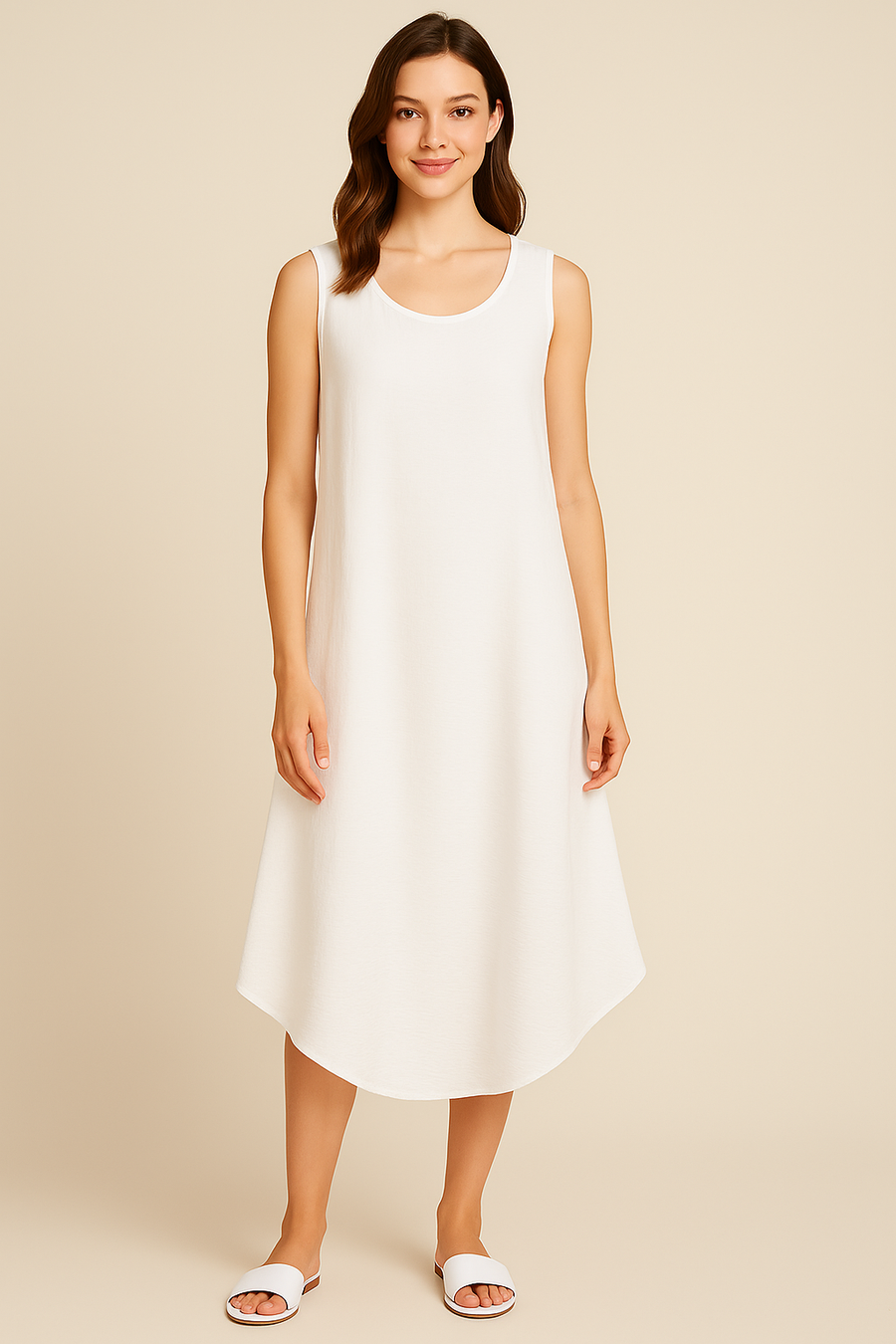 PLAIN SLEEVELESS DRESS