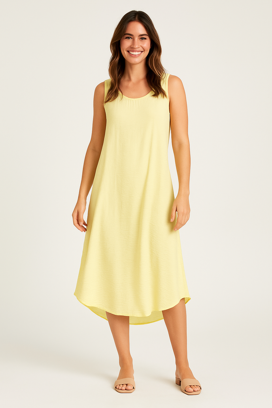 PLAIN SLEEVELESS DRESS