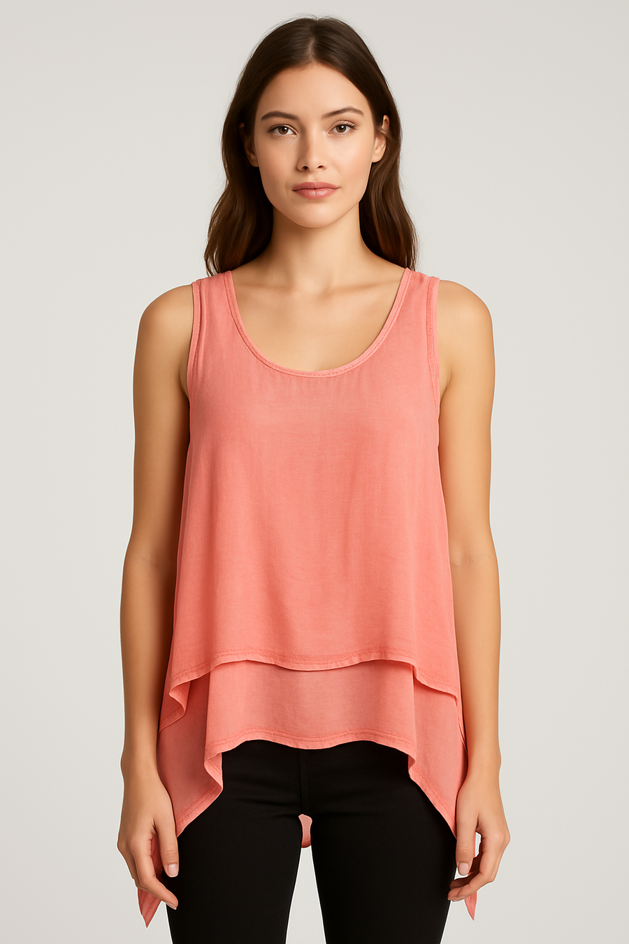 COLD WASHED 2 PIECE SLEEVELESS TOP