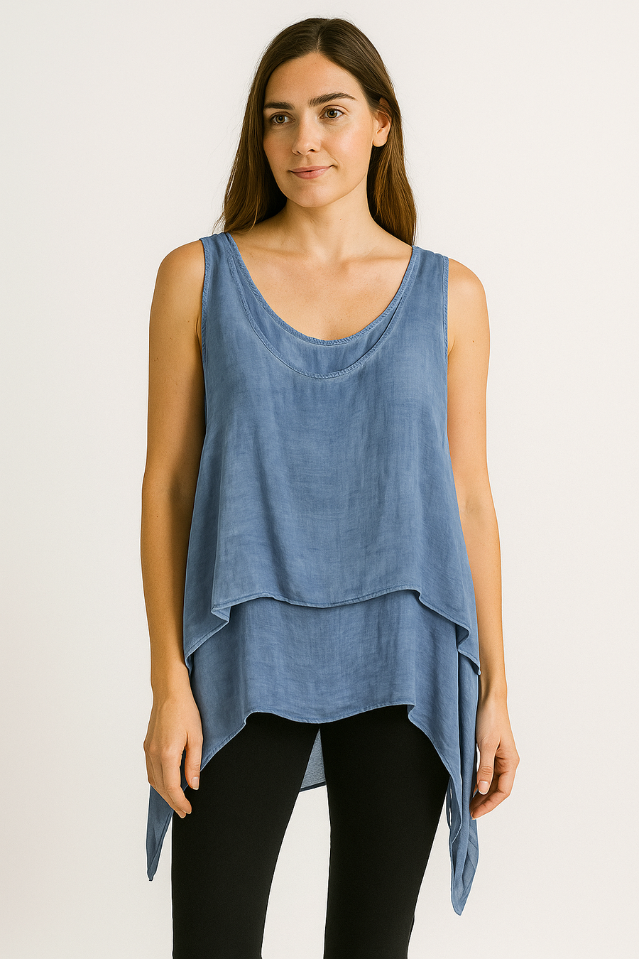 COLD WASHED 2 PIECE SLEEVELESS TOP