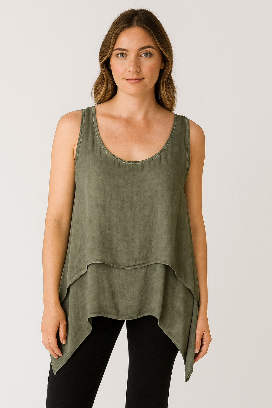 COLD WASHED 2 PIECE SLEEVELESS TOP