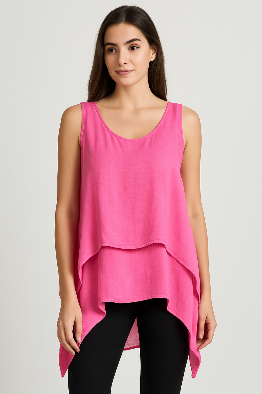 COLD WASHED 2 PIECE SLEEVELESS TOP