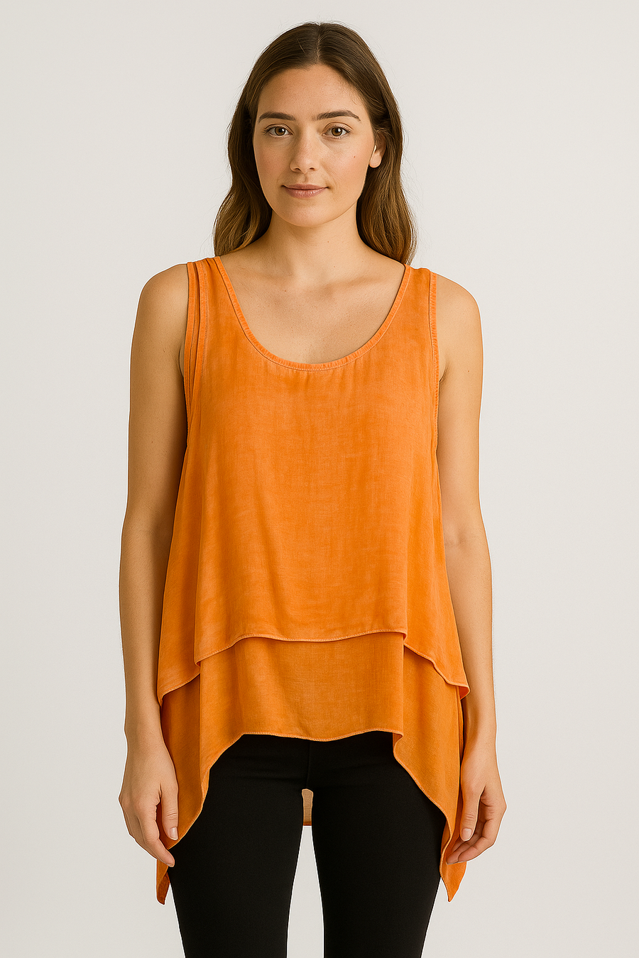 COLD WASHED 2 PIECE SLEEVELESS TOP