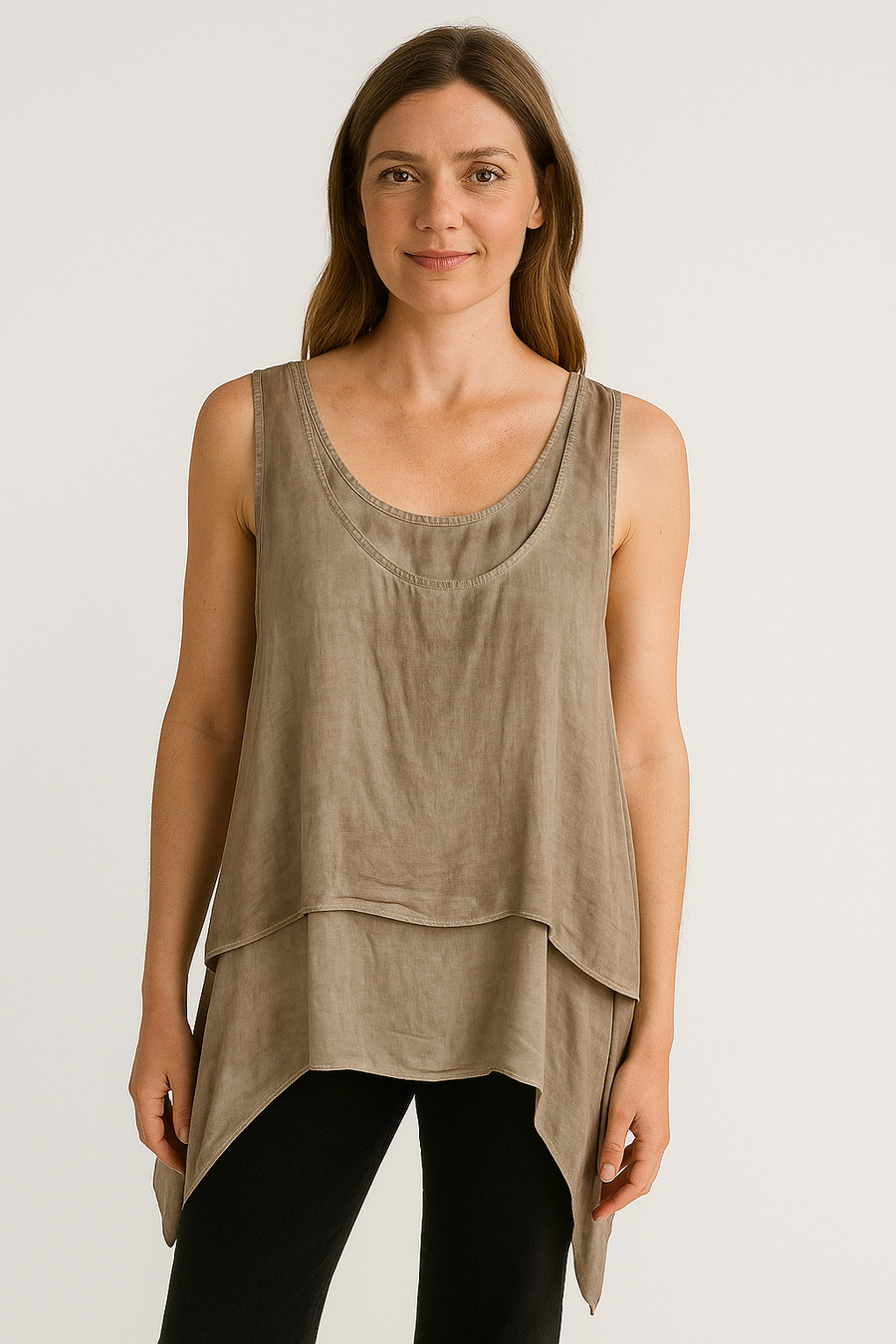 COLD WASHED 2 PIECE SLEEVELESS TOP
