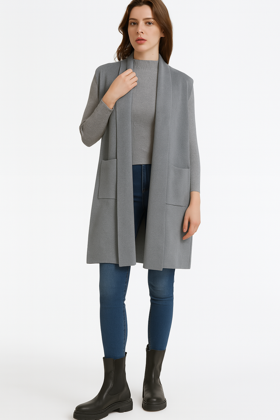 SOFT KNIT GILET WITH POCKETS