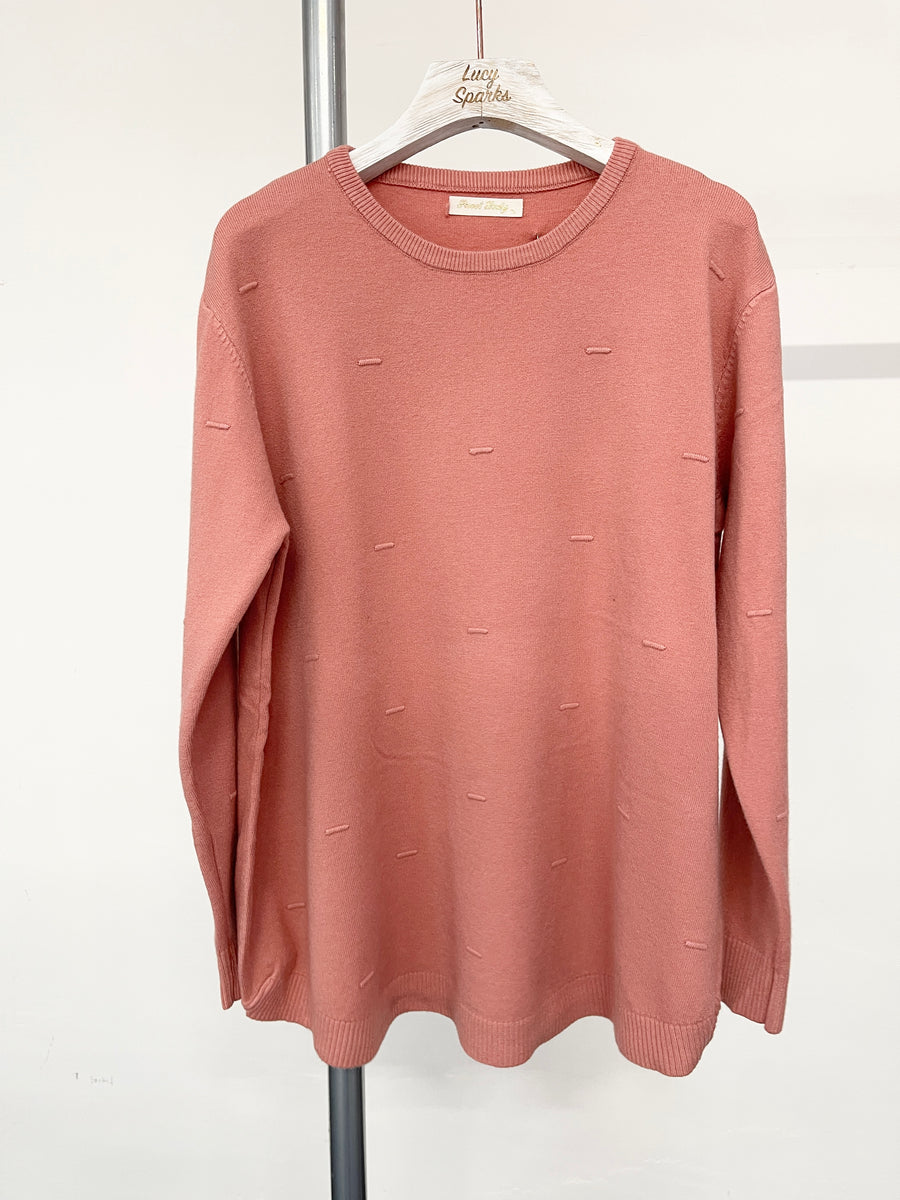 Embossed Design Soft Knit Jumper