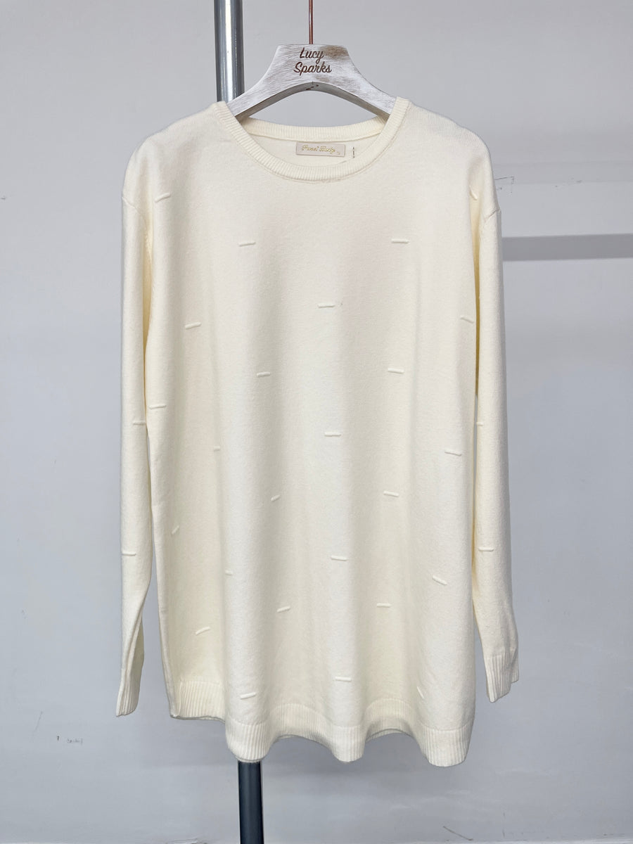 Embossed Design Soft Knit Jumper