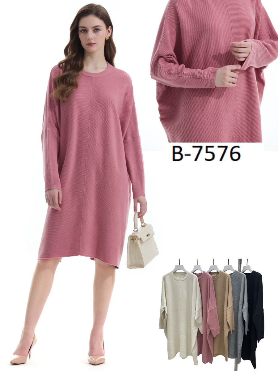 Ribbed Soft Knit Plus Size Dress