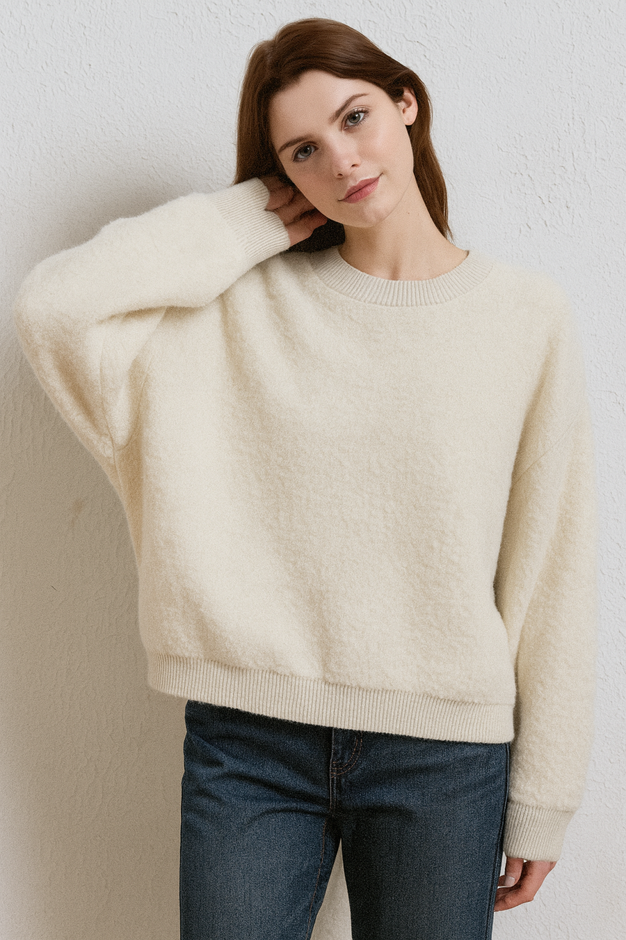 PREMIUM WOOL BLEND FLUFFY KNIT JUMPER