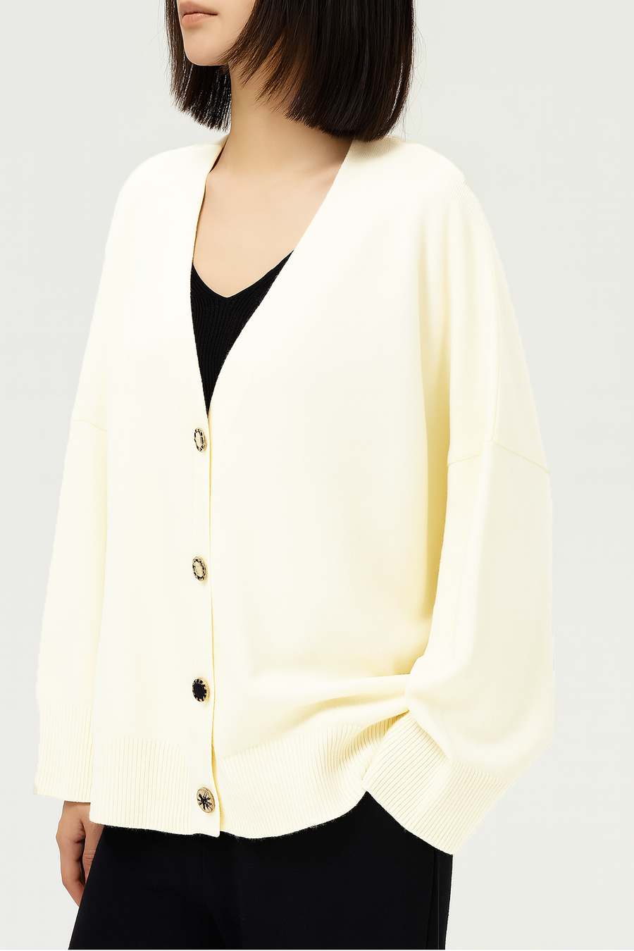 SOFT KNIT BUTTON UP CARDIGAN