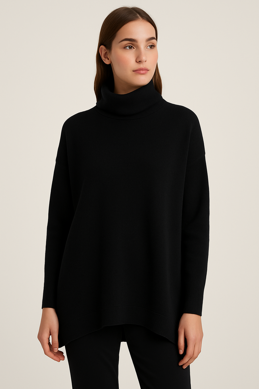 LUXURY KNIT TURTLE NECK JUMPER