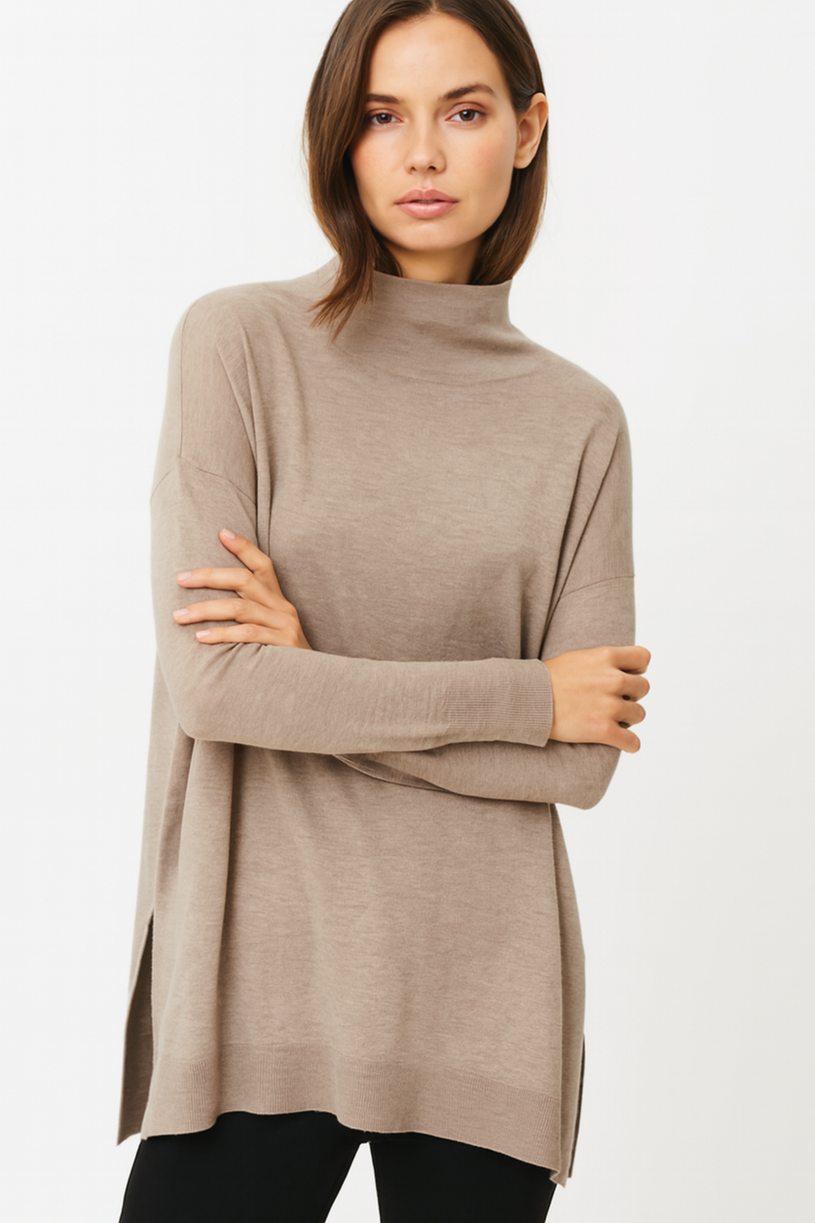 LUXURY KNIT TURTLE NECK JUMPER