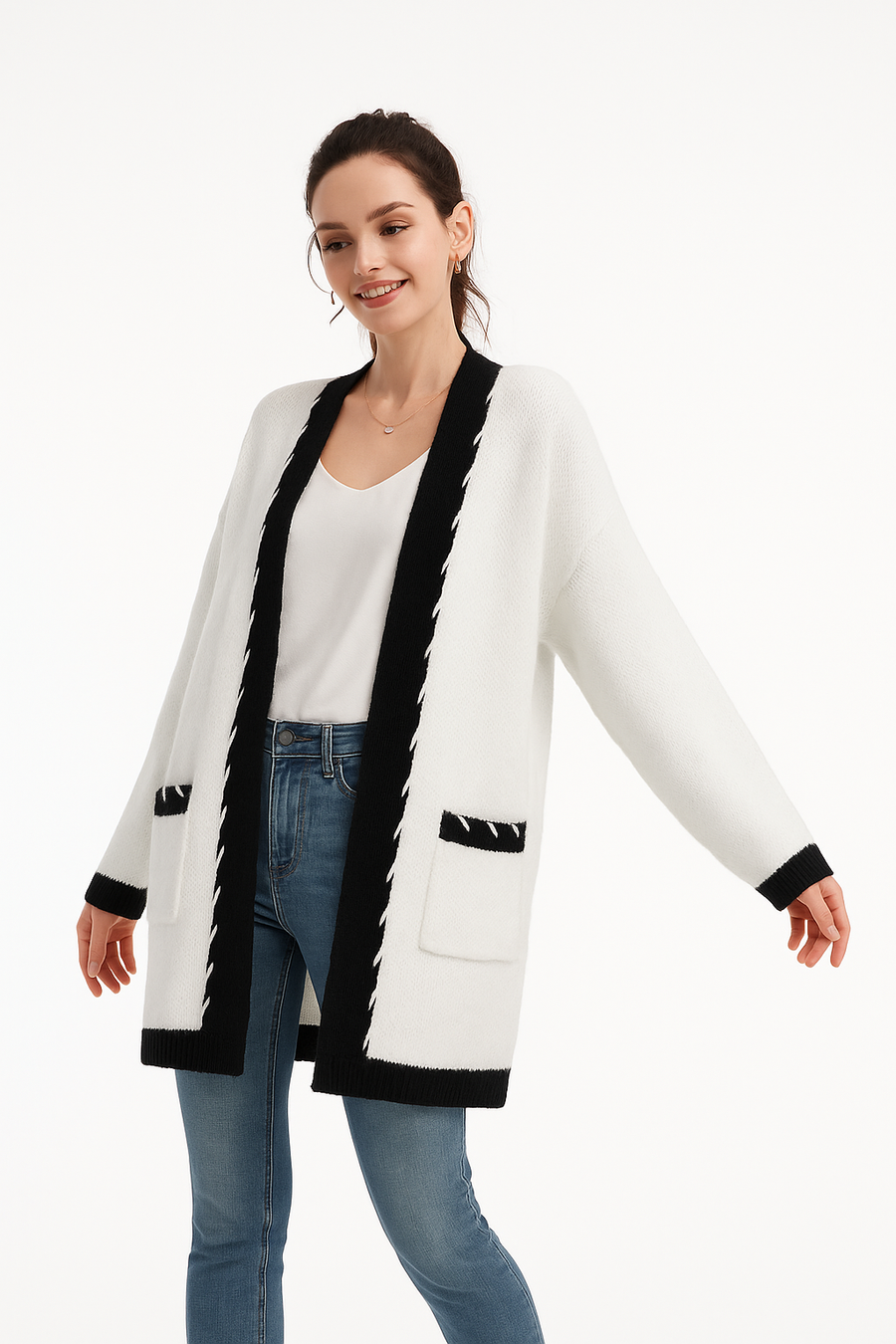 Chunky Cozy Knit Wool Blend Cardigan