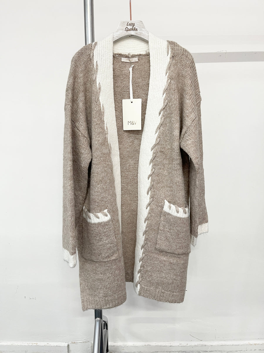 Chunky Cozy Knit Wool Blend Cardigan