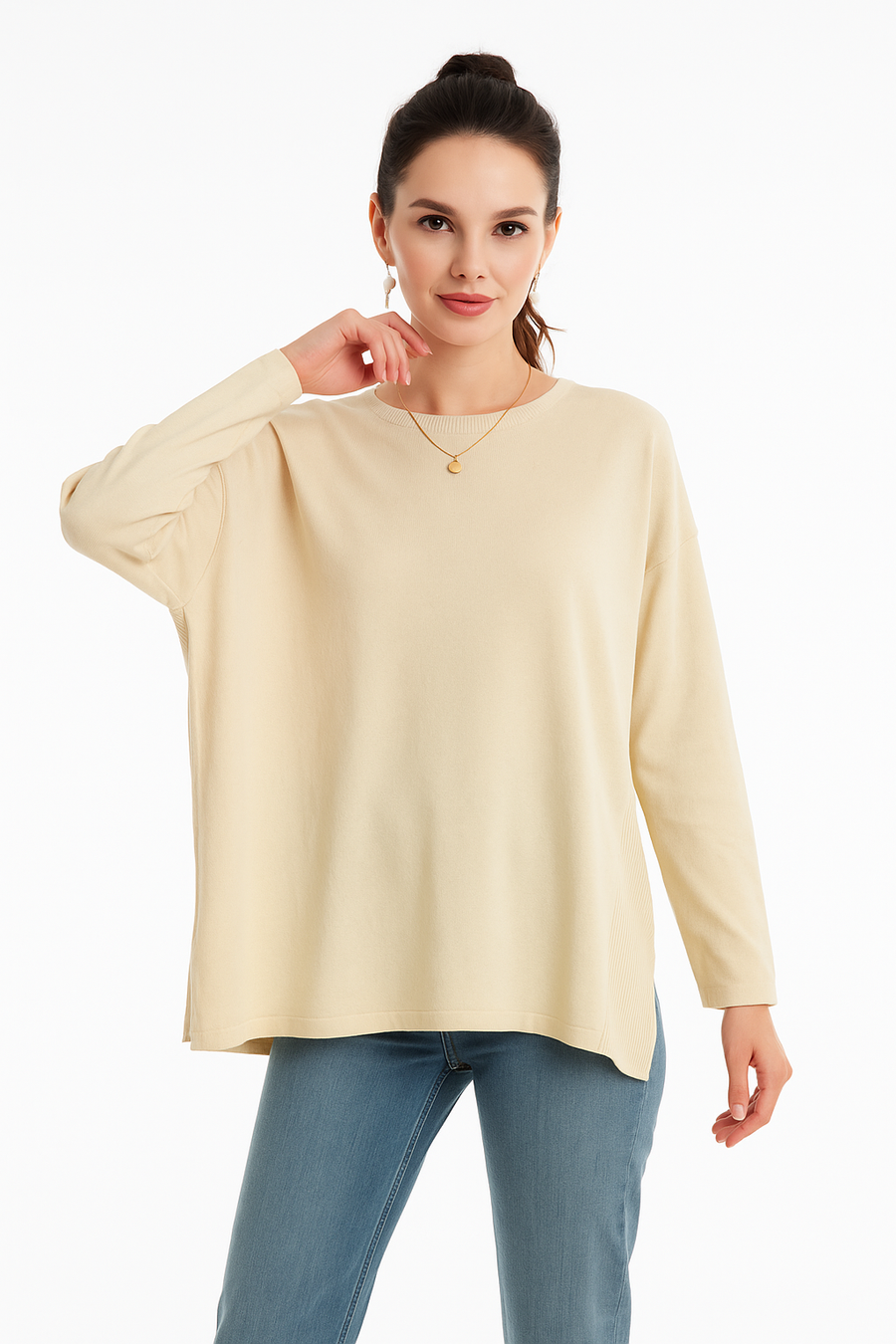 Soft Knit Plus Size Basic Jumper