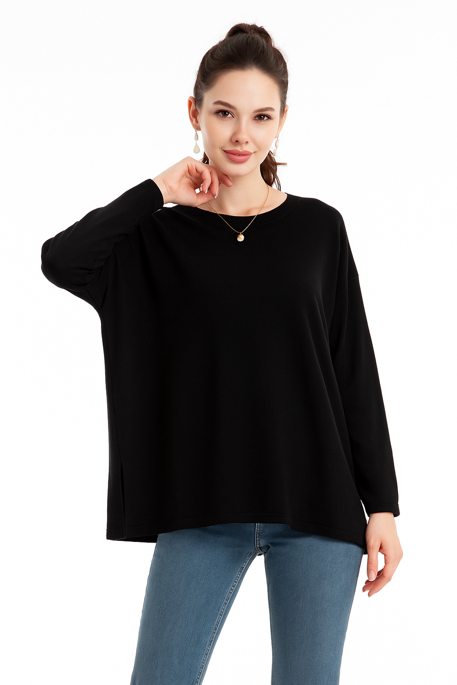 Soft Knit Plus Size Basic Jumper