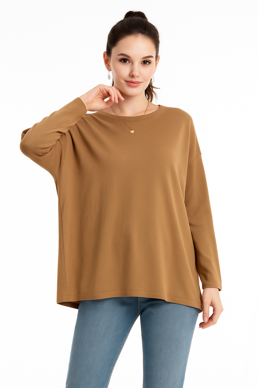 Soft Knit Plus Size Basic Jumper