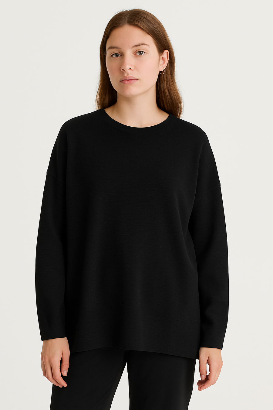 EMBOSSED STRIPES SOFT KNIT JUMPER