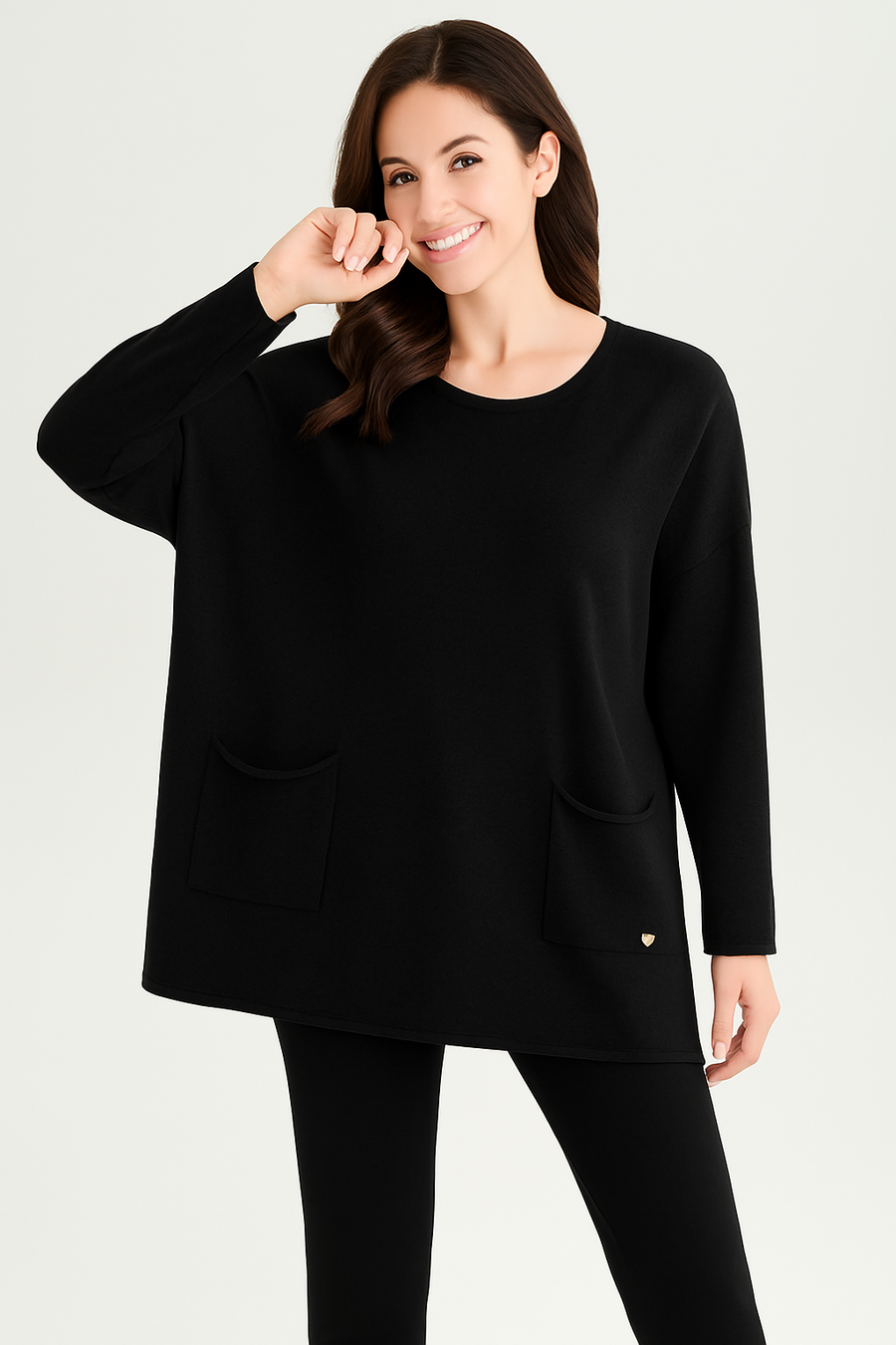 SOFT KNIT OVERSIZED JUMPER WITH POCKETS