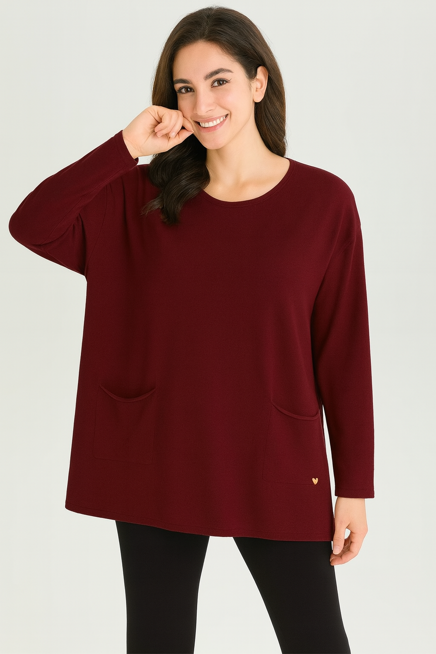 SOFT KNIT OVERSIZED JUMPER WITH POCKETS