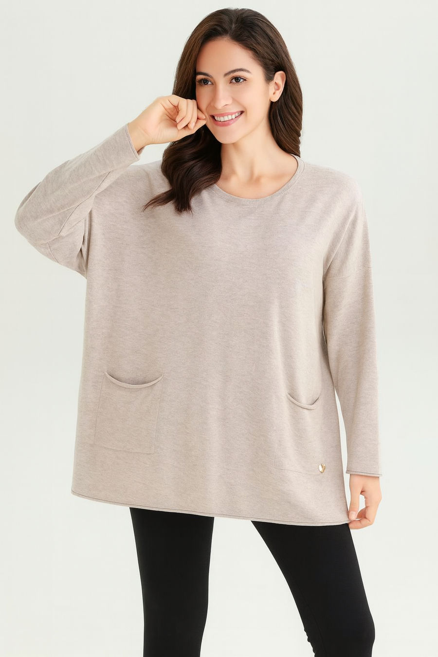 SOFT KNIT OVERSIZED JUMPER WITH POCKETS