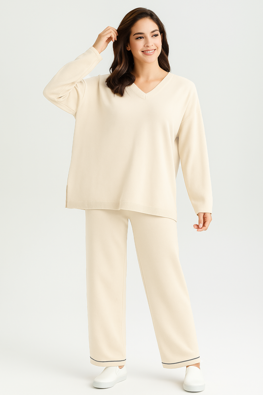 LUXURY KNIT JUMPER AND TROUSERS SET