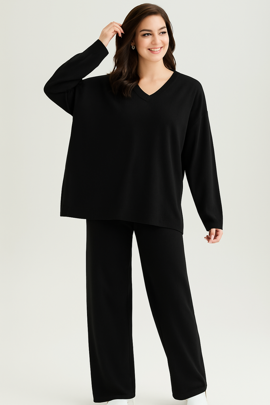 LUXURY KNIT JUMPER AND TROUSERS SET